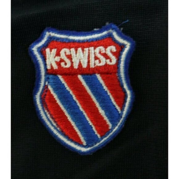 K Swiss Men Track Jacket Top Shot Minimalist Colorblock Logo Zip Blue Sz L - Picture 4 of 15